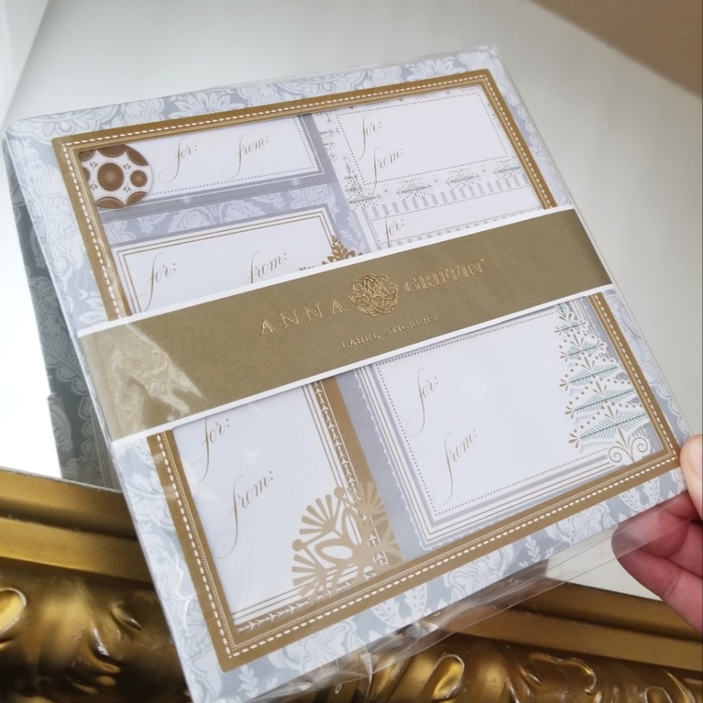 ❗Anna Griffin Luxury Gold and Gray Present Label Stickers Set❗